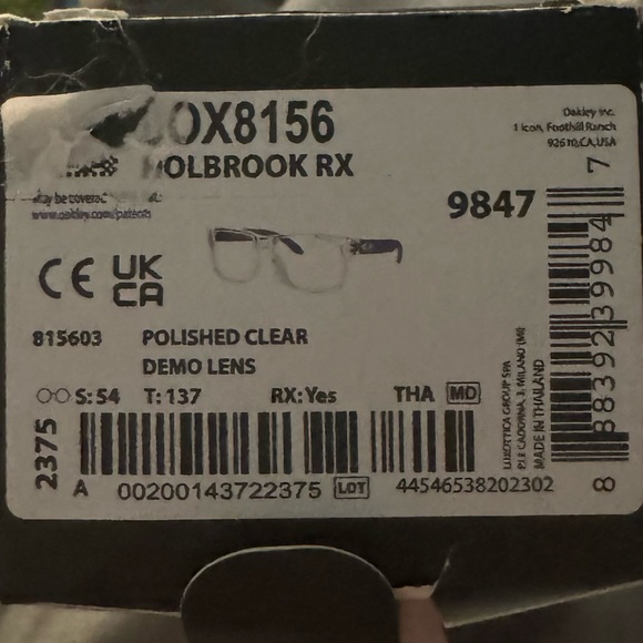 Oakley Holbrook OX8156 Clear Glasses - Picture 9 of 9